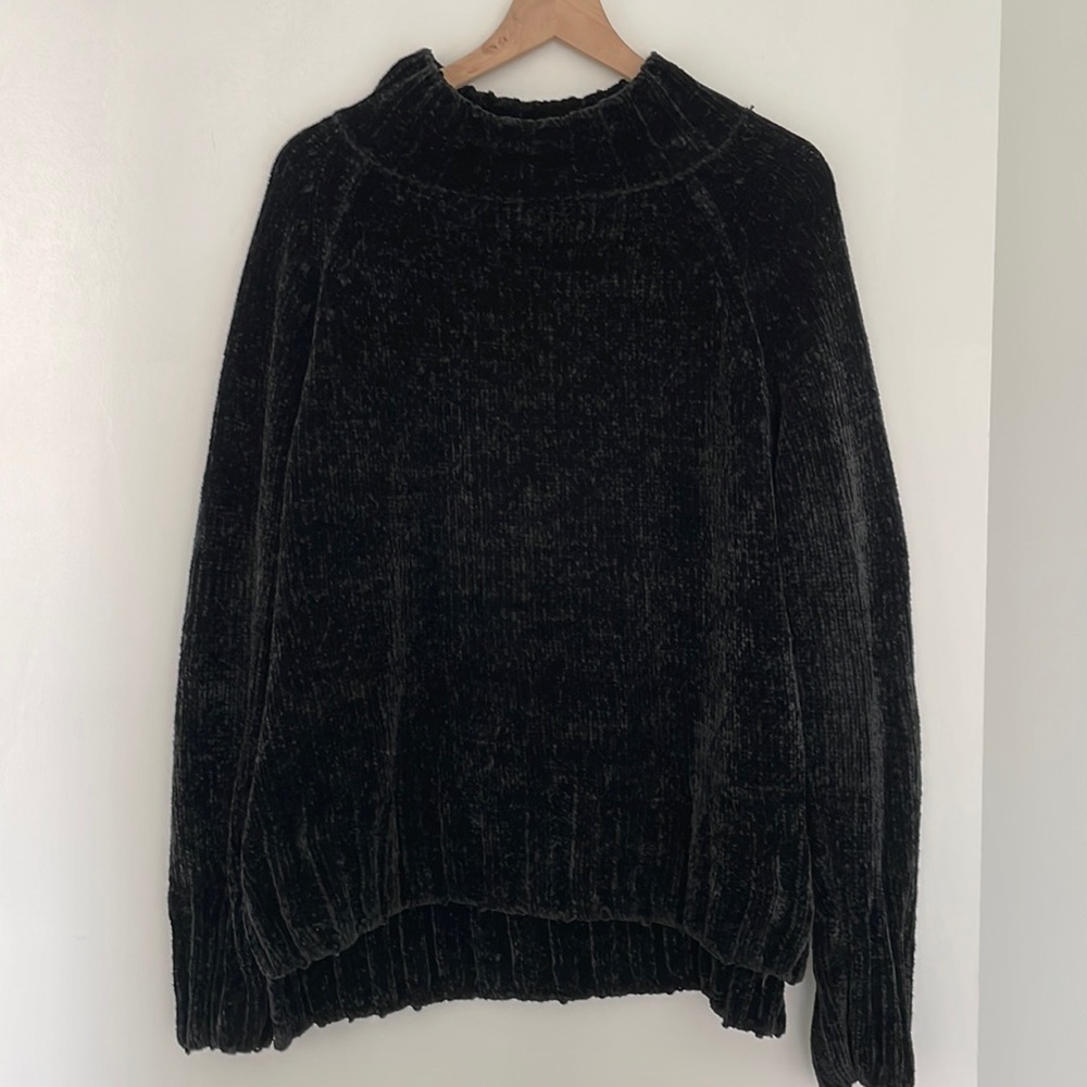 Chenille Mock Neck Sweater